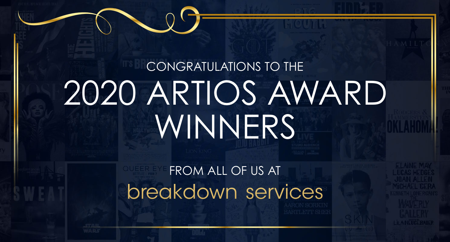 Congratulations to the 2020 Artios winners.